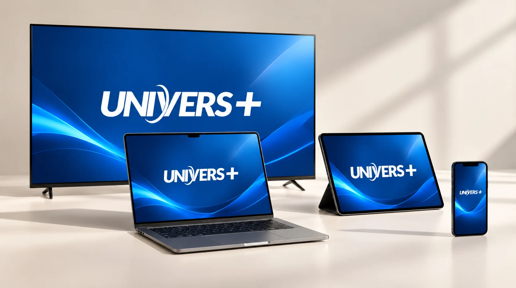 Univers+ sur téléviseur, ordinateur, tablette et smartphone